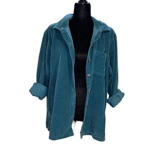 VINTAGE L.L. Bean 100% Cotton Corduroy Shacket Button Up Jacket Shirt 1X